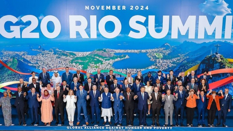 Milei, ausente en la foto del G20